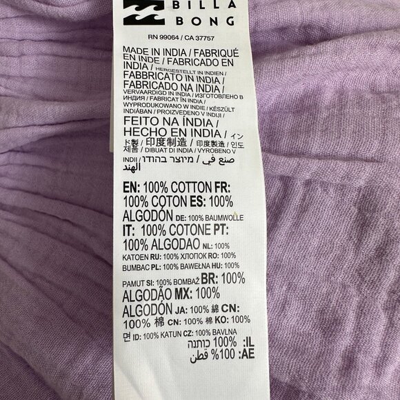 Billabong  Women's Wave After Wave Mini Dress - Small - Lilac - Picture 9 of 9